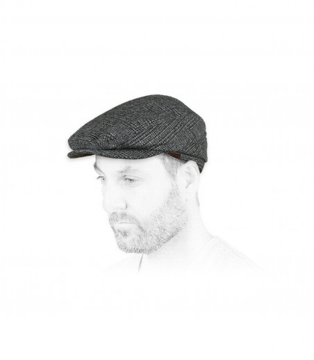 Barts grey wool flat cap Barts